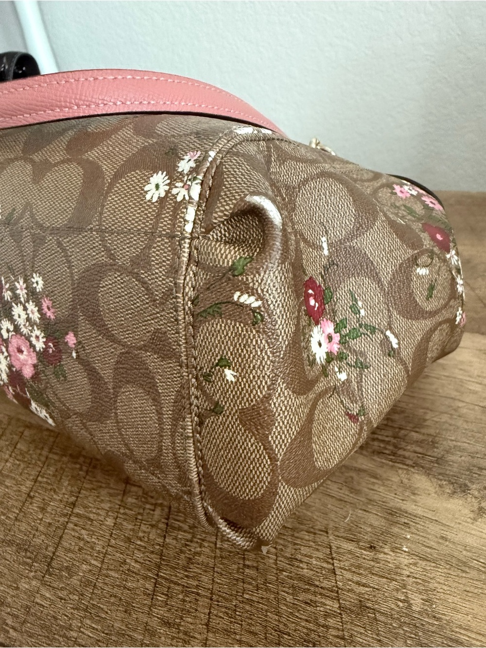 Coach Brook Carryall Pink Floral Signature Tote & Wallet - Picture 5 of 11